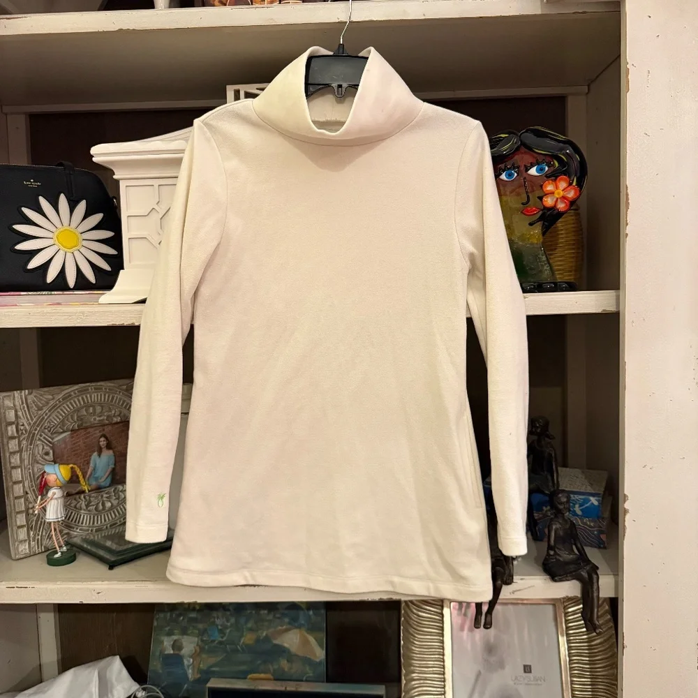 Dudley Stephens Xs Cobble Hill ?  turtleneck Cream vello fleece - Picture 3 of 5